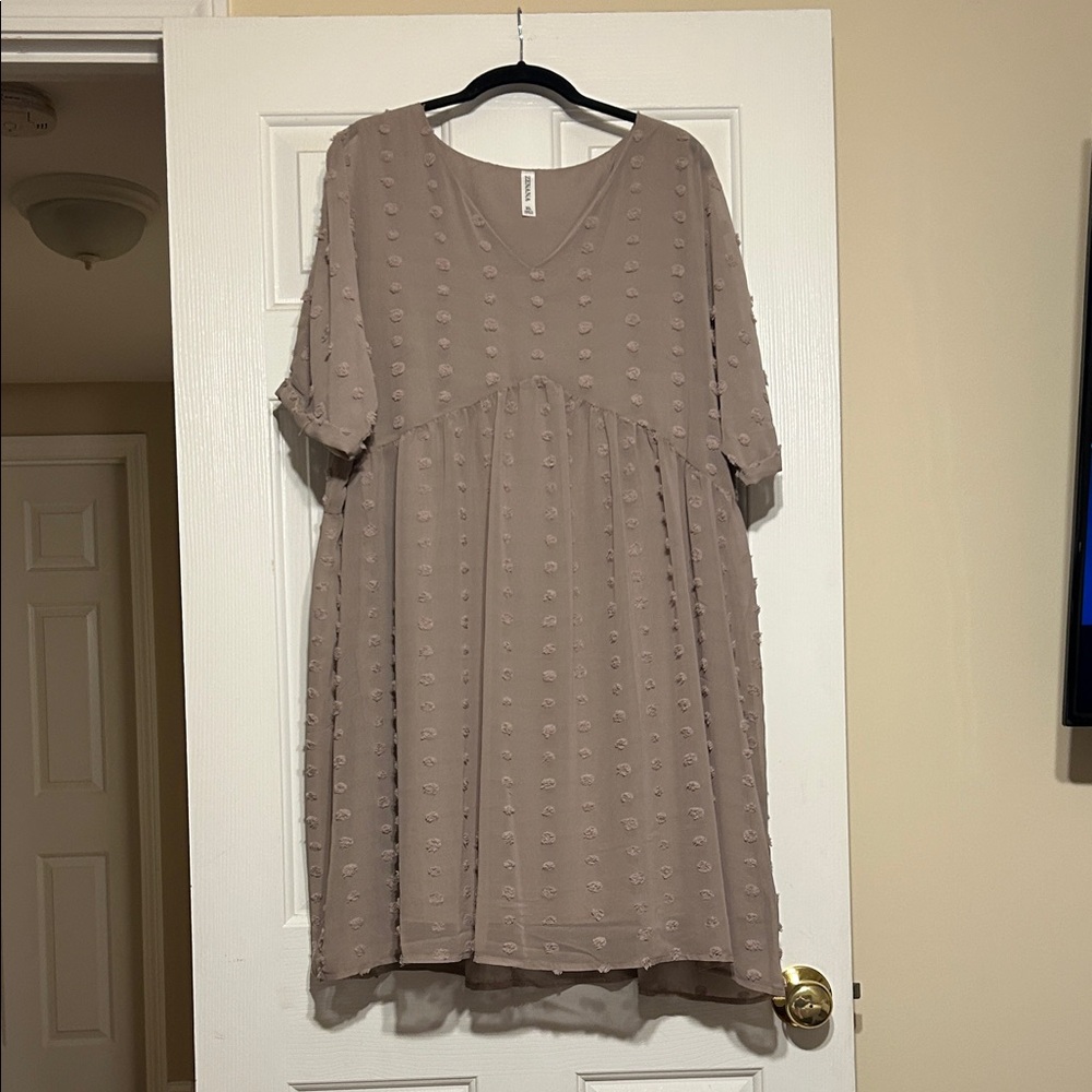 Elegant Taupe Midi Dress